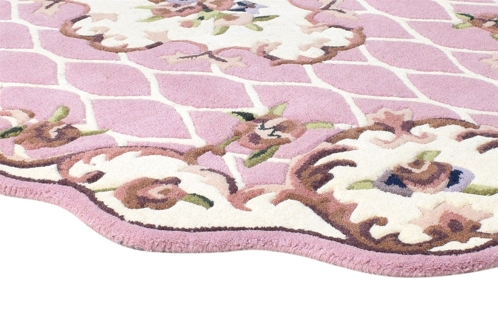 Pink Wool Rug 4' X 6' Persian Hand Tufted Abbuson Oriental Room Size Carpet 