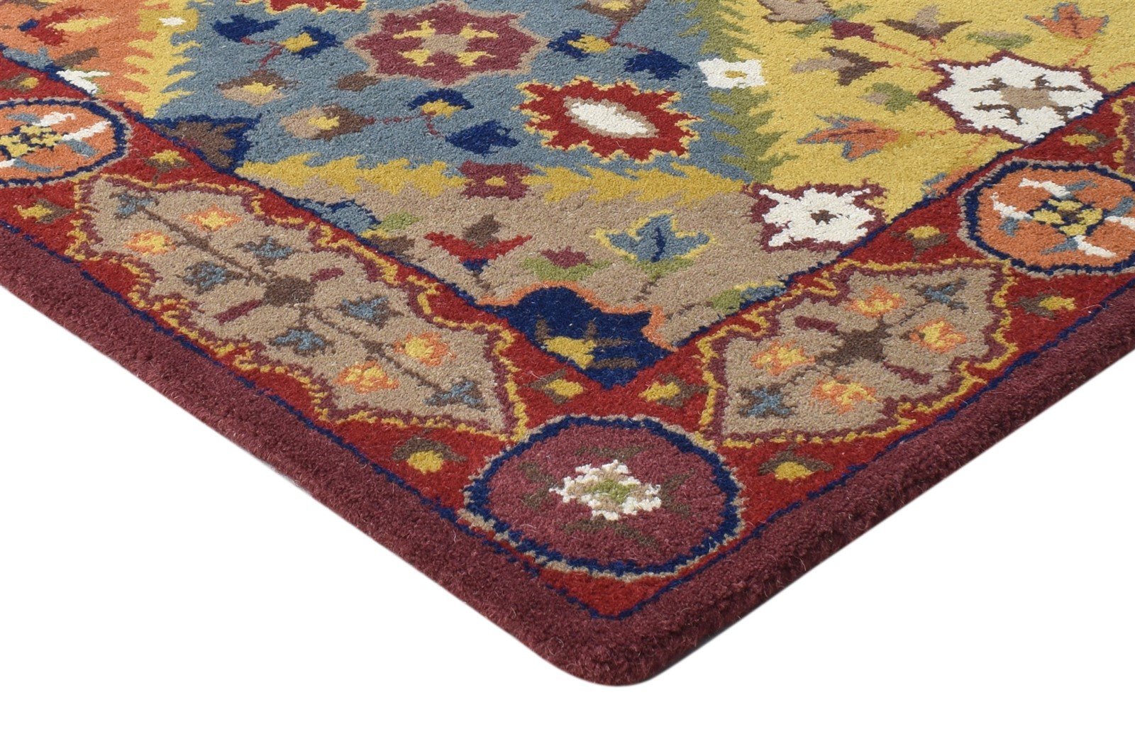 Wool Multi Color Rug 3' X 5' Persian Hand Tufted Bakhtiari Oriental Small Carpet 