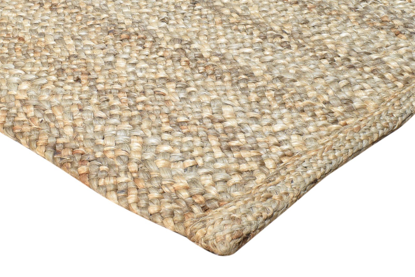 Jute Brown Rug 5' X 7' Modern Hand Woven Scandinavian Solid Room Size Carpet 