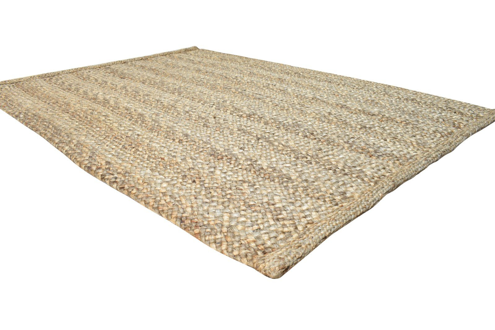 Jute Brown Rug 5' X 7' Modern Hand Woven Scandinavian Solid Room Size Carpet 