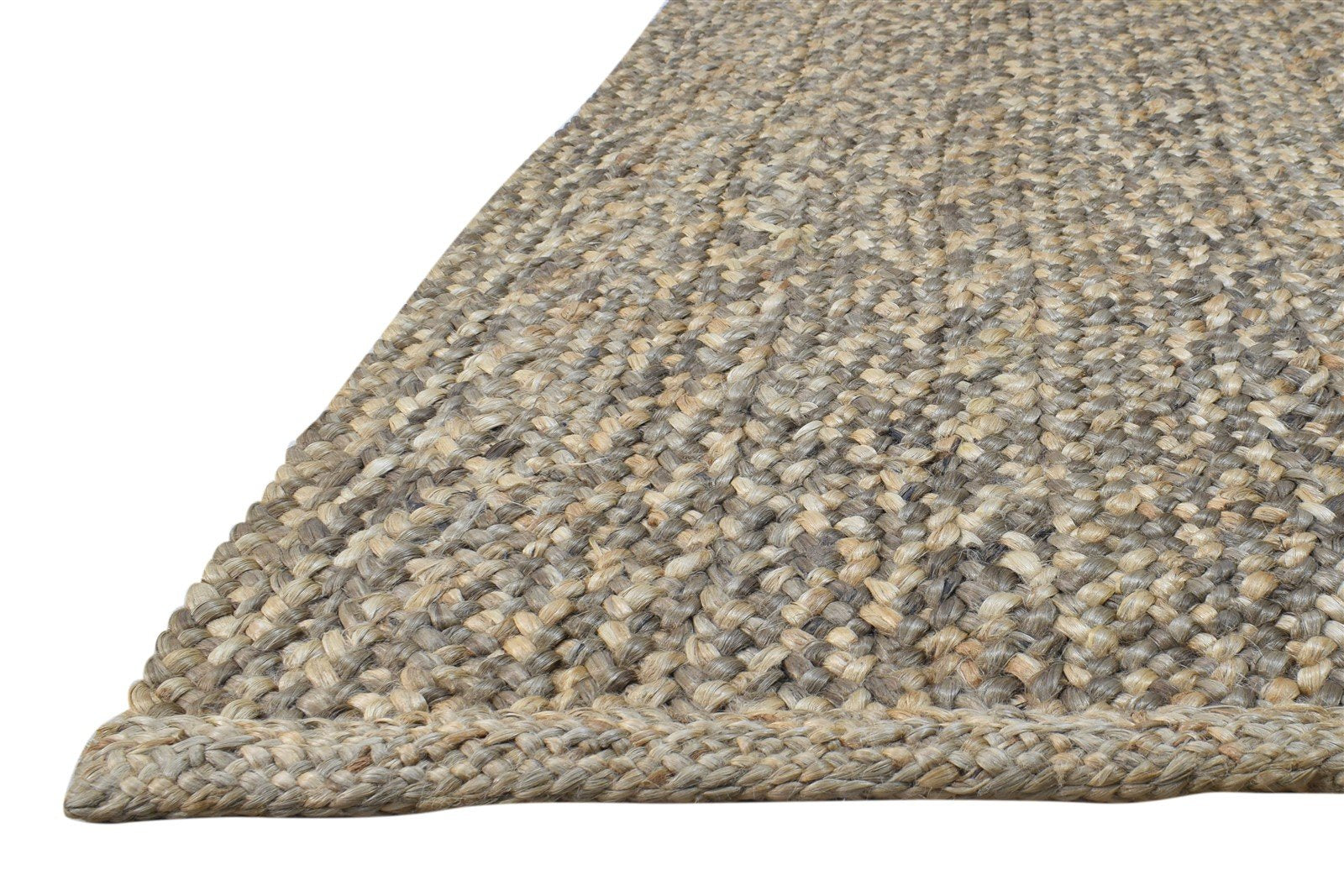 Hand Woven Brown Jute Rug 5' X 8' Modern Scandinavian Solid Room Size Carpet 