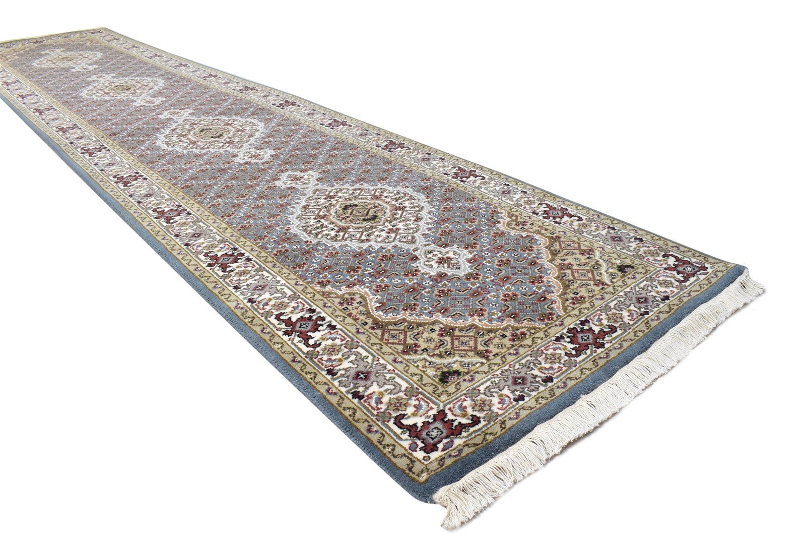 3' X 12' Rug Wool Grey Persian Hand Knotted Mir Oriental Small Runner 