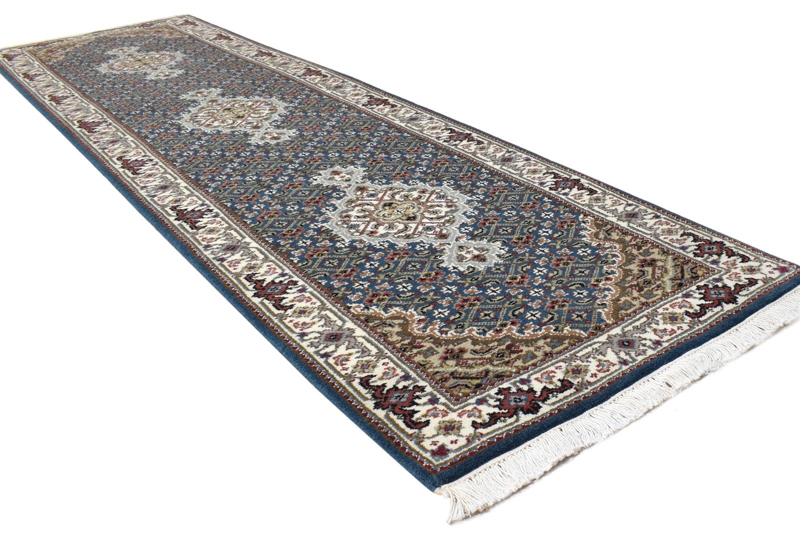 Wool Charcoal Rug 2' X 8' Persian Hand Knotted Mir Oriental Small Runner 