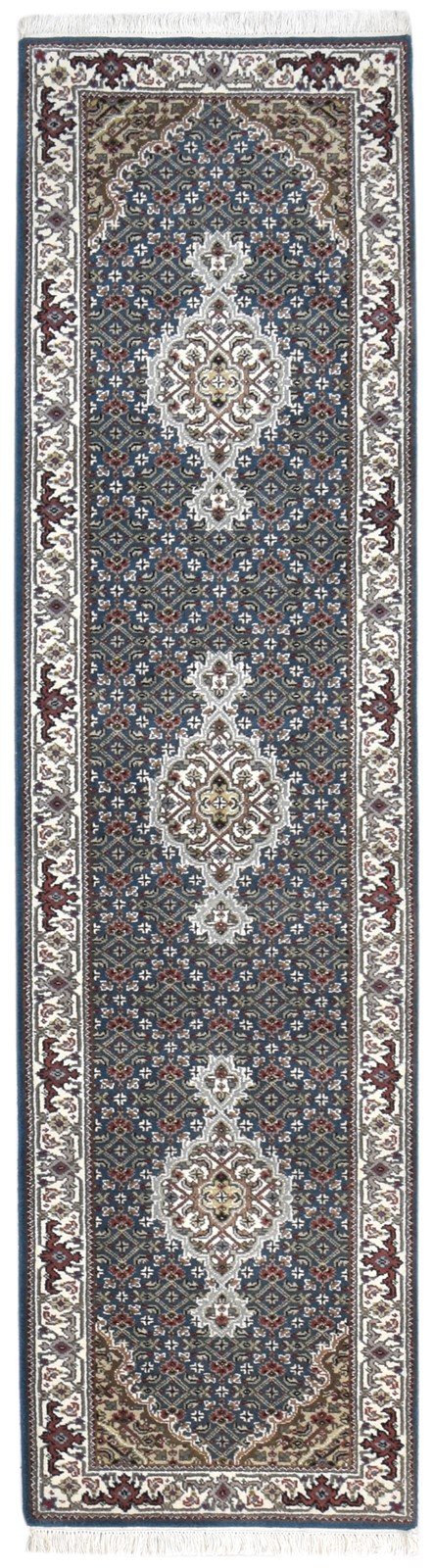 Wool Charcoal Rug 2' X 8' Persian Hand Knotted Mir Oriental Small Runner 