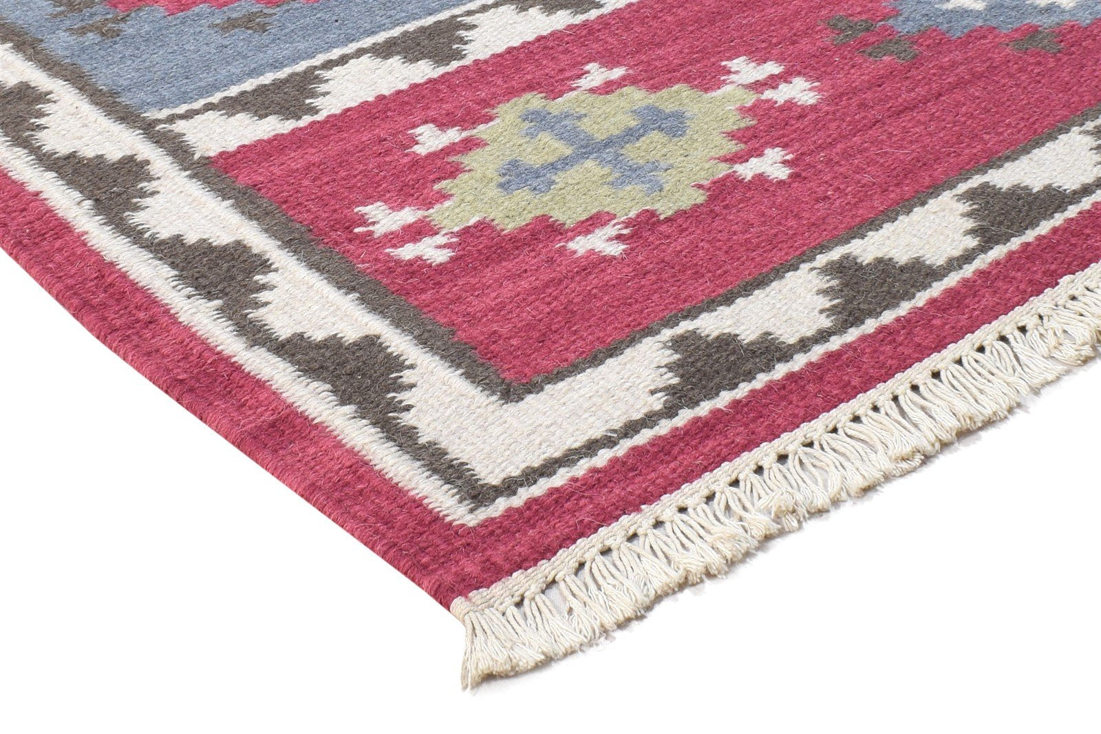 3' X 5' Rug Wool Pink Persian Dhurrie Southwestern Oriental Room Size Carpet 