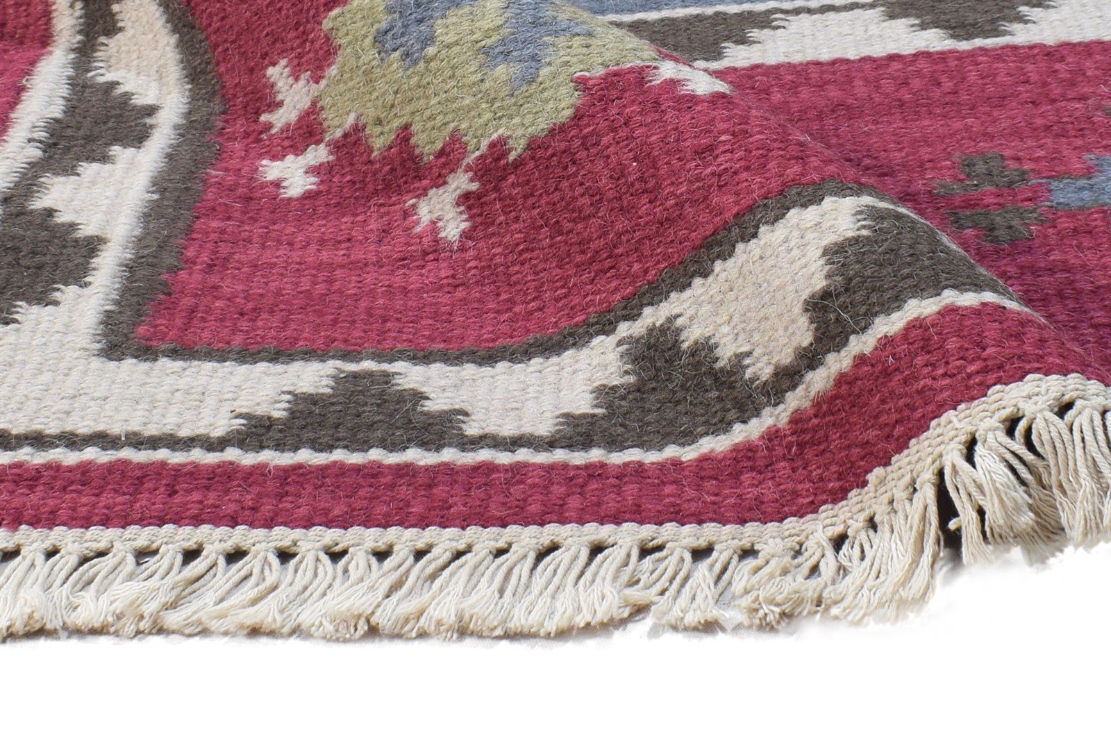 3' X 5' Rug Wool Pink Persian Dhurrie Southwestern Oriental Room Size Carpet 