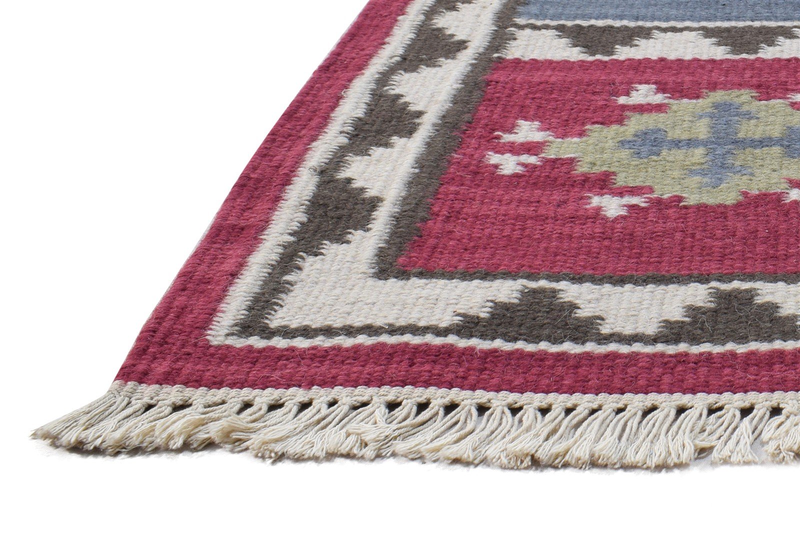 3' X 5' Rug Wool Pink Persian Dhurrie Southwestern Oriental Room Size Carpet 