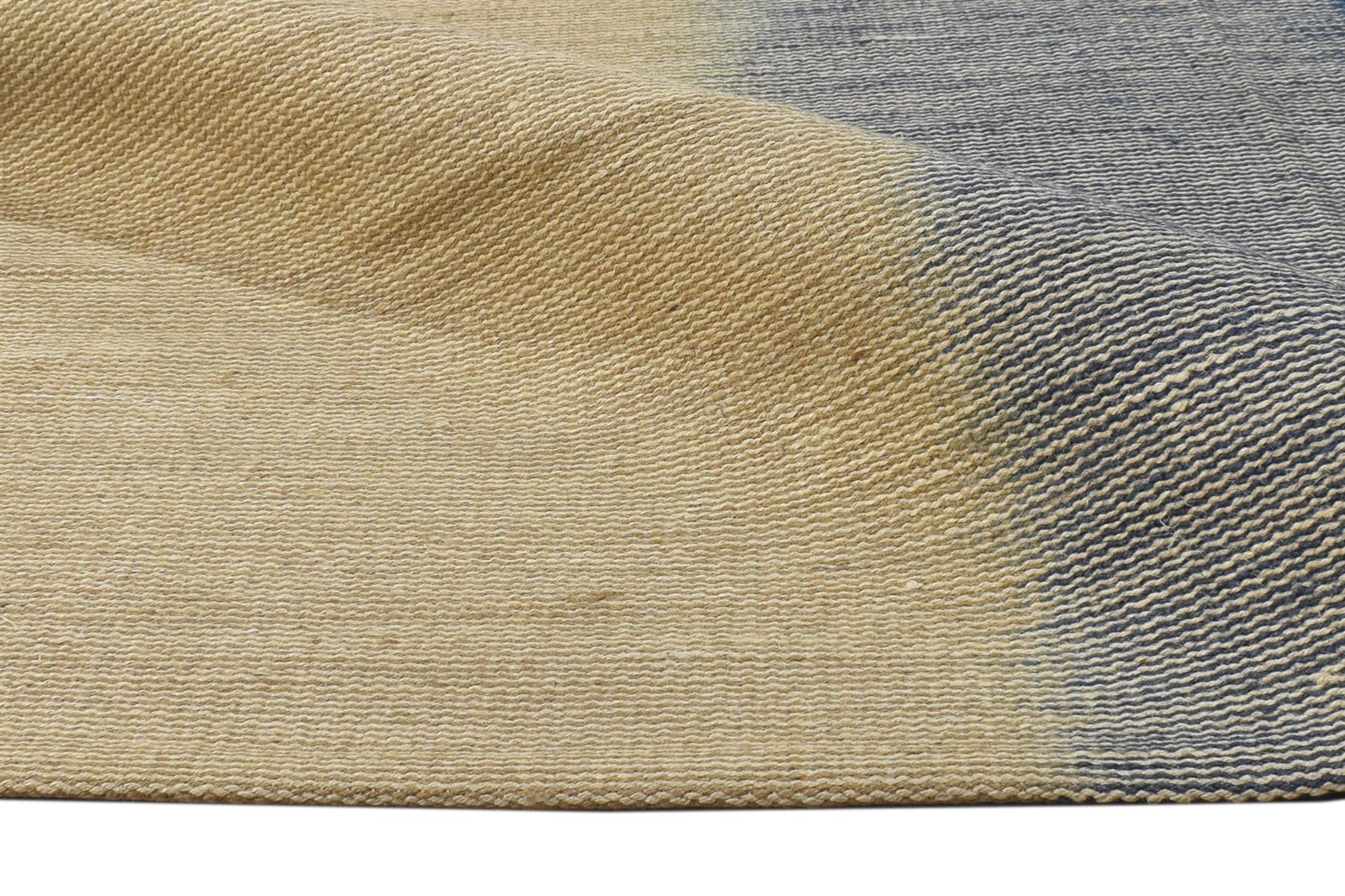 Wool Multi Rug 4' X 6' Modern Hand Woven Scandinavian Striped Room Size Carpet 