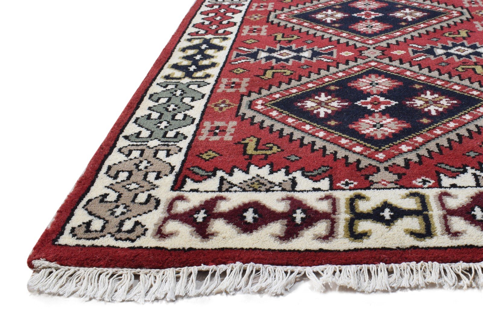 Hand Knotted Red Wool Rug 3' X 9' Persian Serapi Oriental Small Runner 