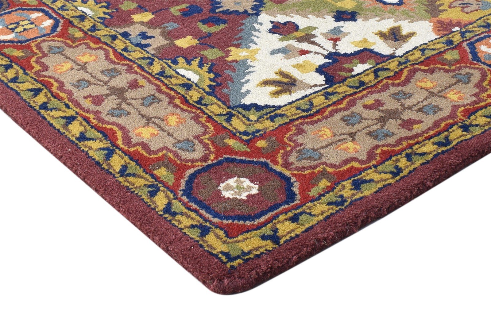 Hand Tufted Rust Wool Rug 4' X 6' Persian Kazak Oriental Room Size Carpet 