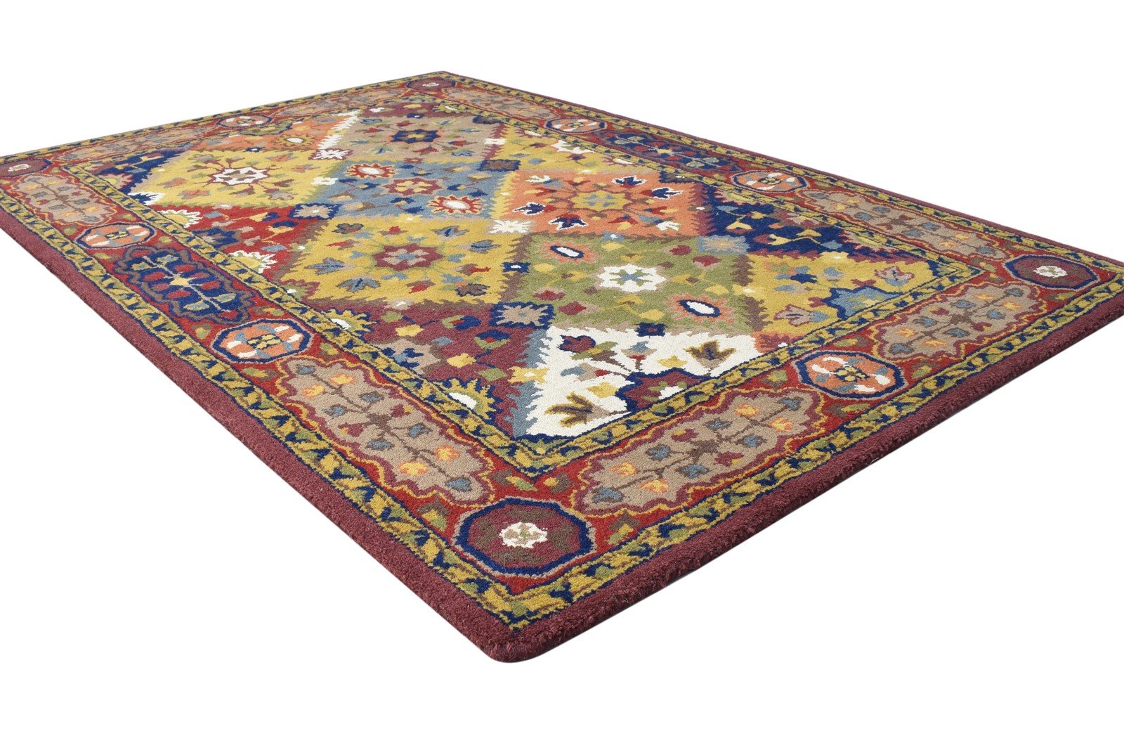 Hand Tufted Rust Wool Rug 4' X 6' Persian Kazak Oriental Room Size Carpet 