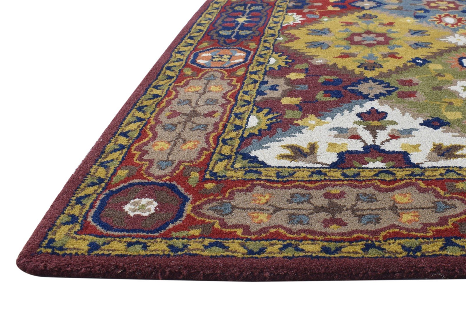 Hand Tufted Rust Wool Rug 4' X 6' Persian Kazak Oriental Room Size Carpet 