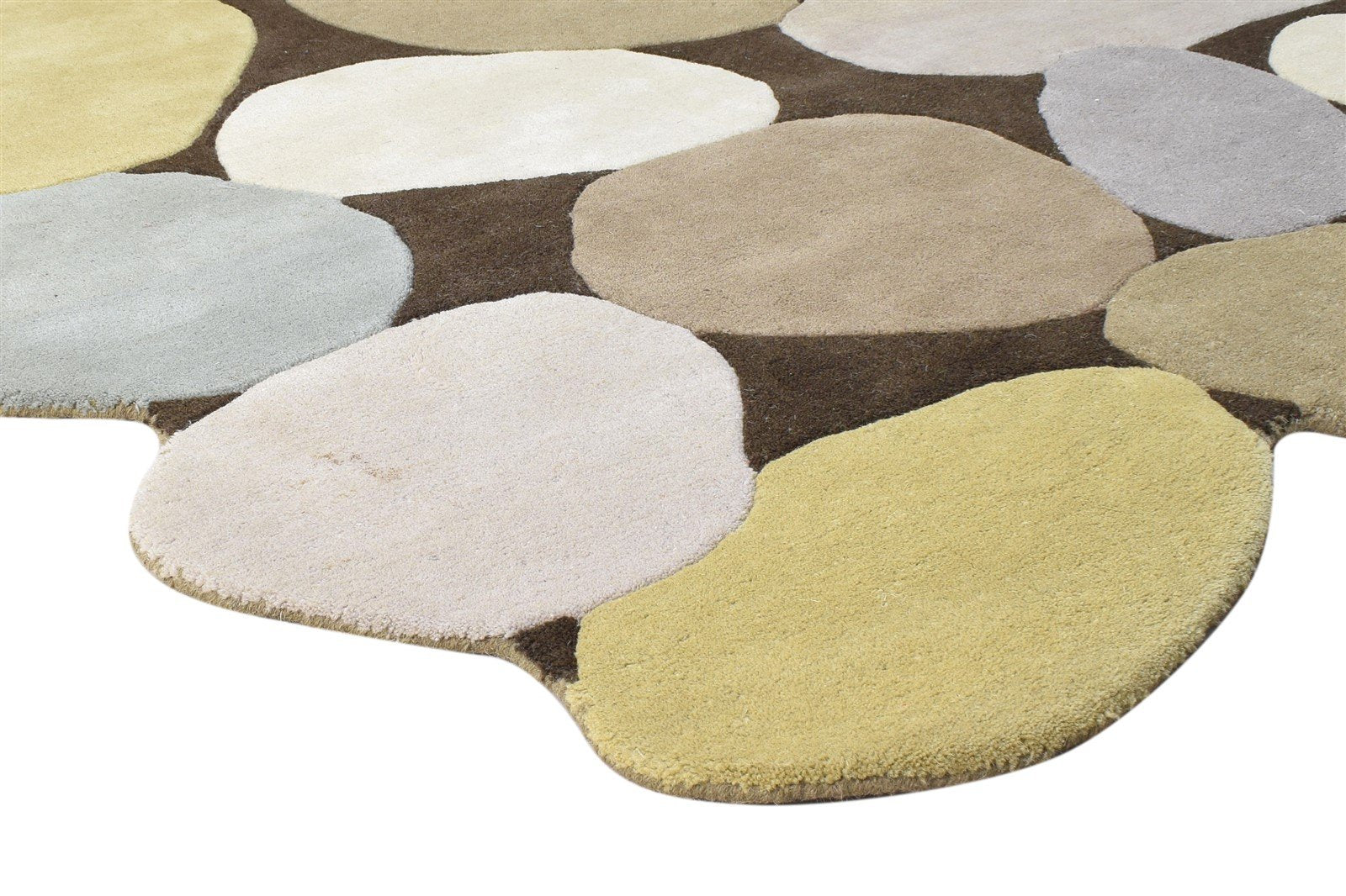 Wool Multi Rug 5' X 8' Modern Hand Tufted French Abstract Room Size Carpet 