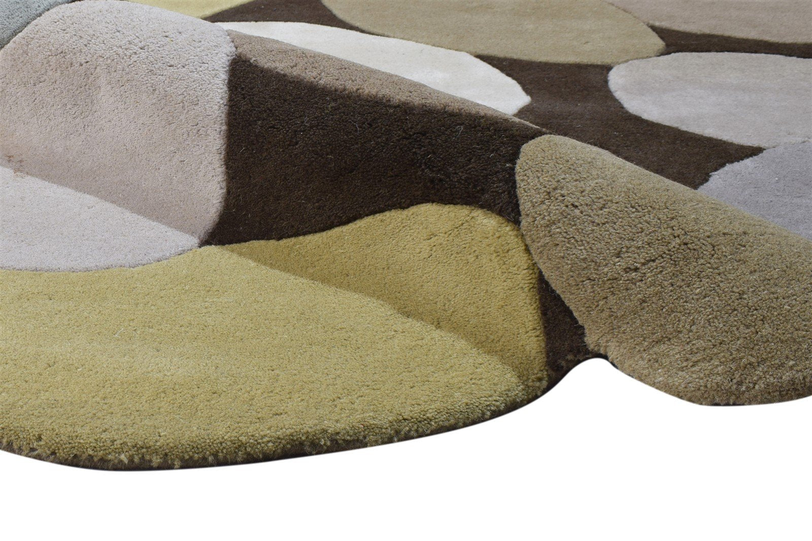 Wool Multi Rug 5' X 8' Modern Hand Tufted French Abstract Room Size Carpet 