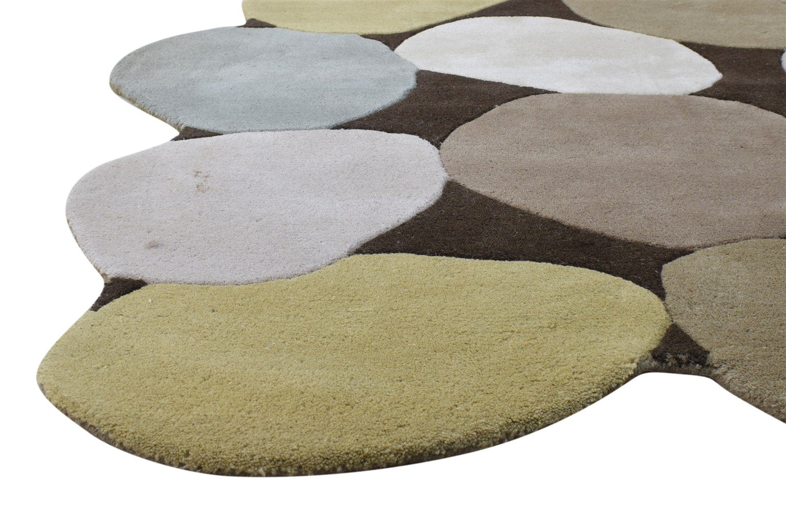 Wool Multi Rug 5' X 8' Modern Hand Tufted French Abstract Room Size Carpet 