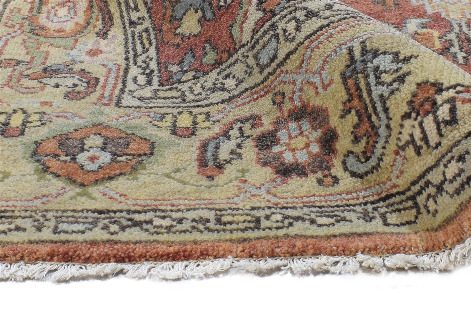 Wool Rust Rug 4' X 6' Persian Hand Knotted Oushak Oriental Room Size Carpet 