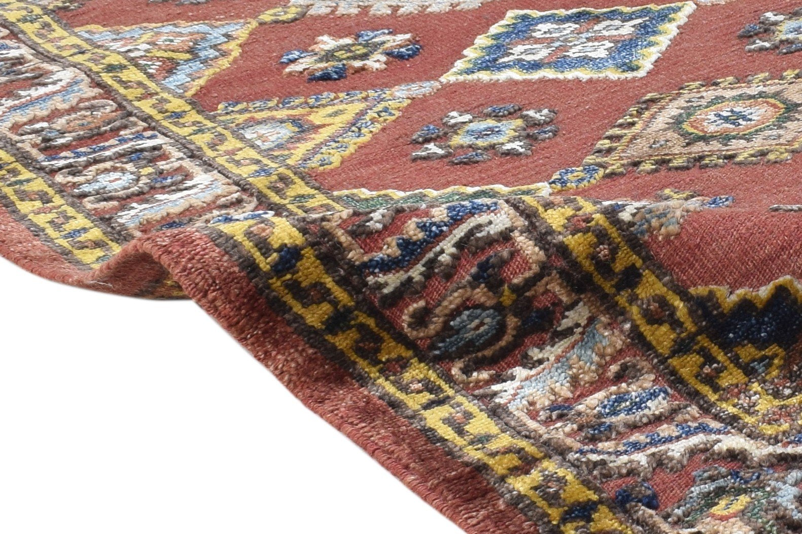 Rust Rayon From Bamboo Rug 3X9 Persian Hand Knotted Nain Oriental Small Runner 