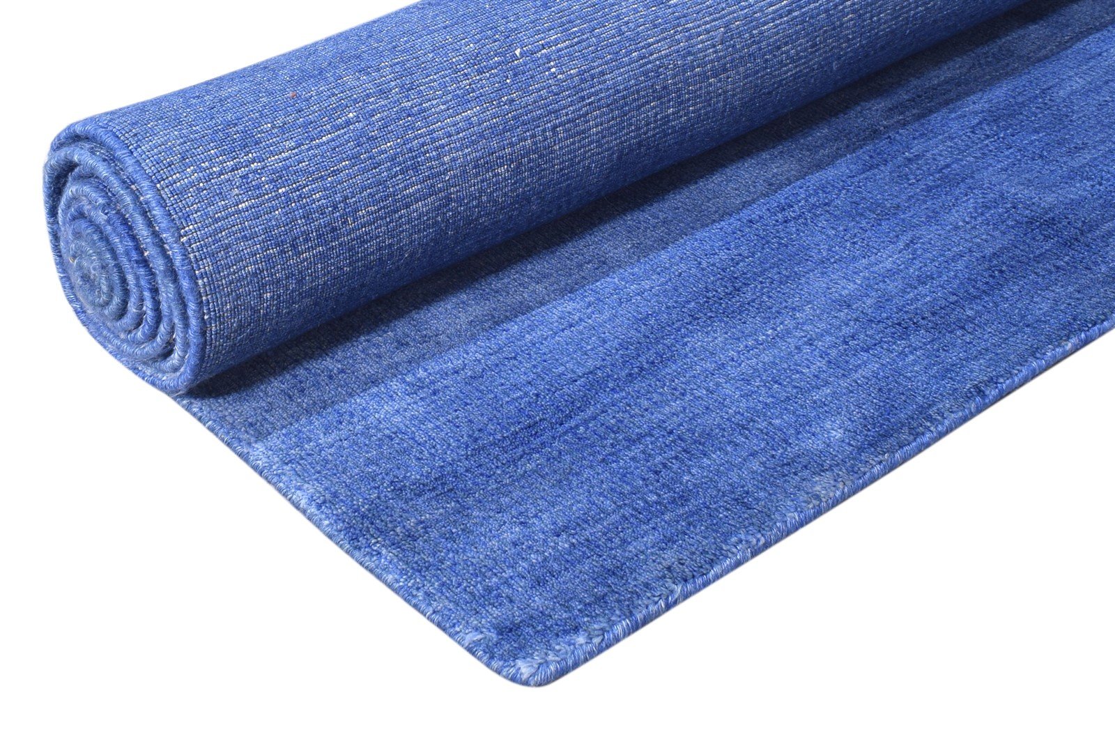 5' X 8' Rug Wool / Silk Blue Modern Handloom Bohemian Solid Room Size Carpet 