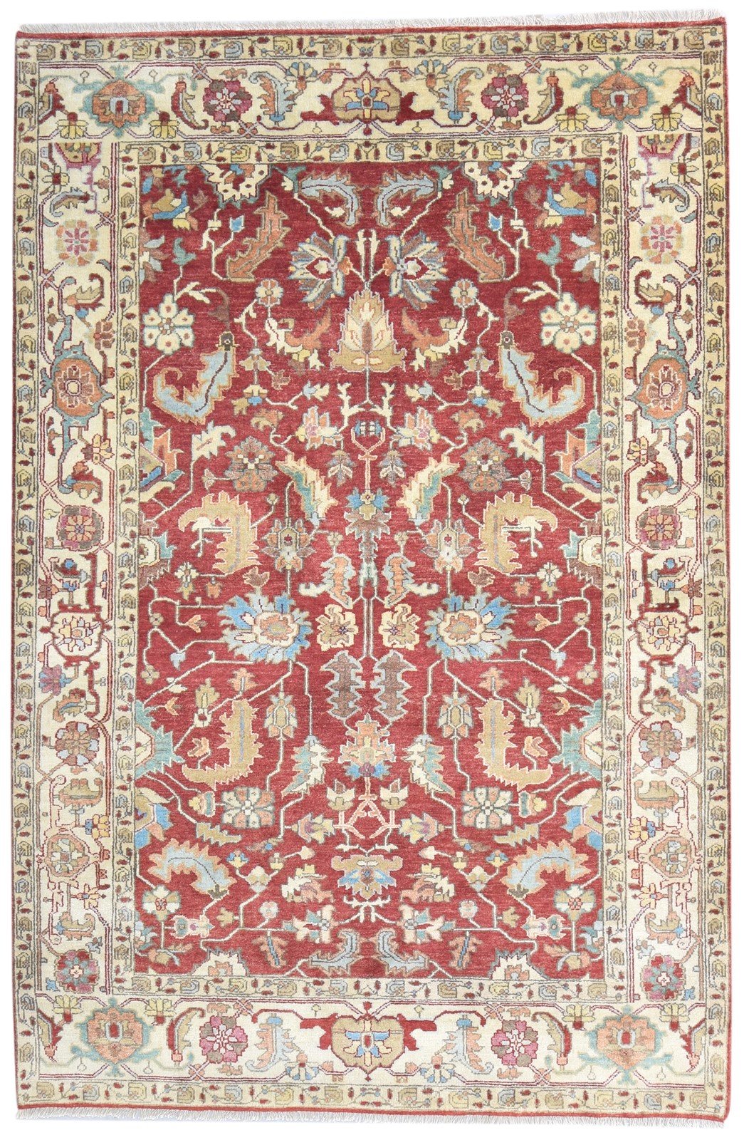 6' X 9' Rug Wool Rust Persian Hand Knotted Oushak Oriental Room Size Carpet 