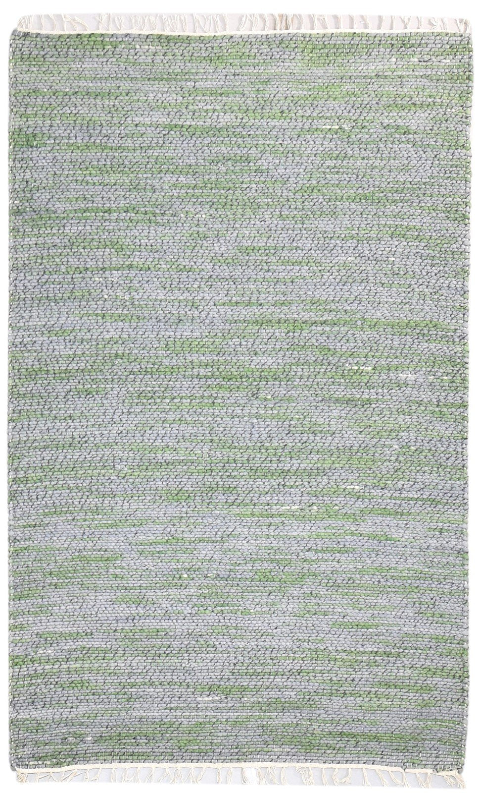 Grey Wool Rug 4' X 7' Modern Hand Woven Scandinavian Solid Room Size Carpet 