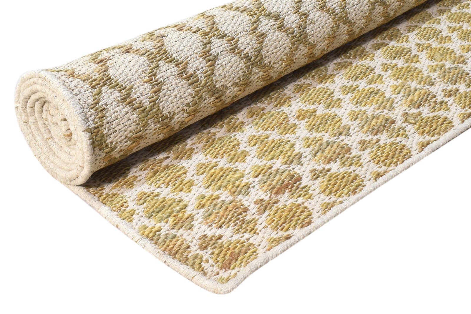 Hand Woven Gold Jute Rug 5' X 8' Modern Moroccan Trellis Room Size Carpet 