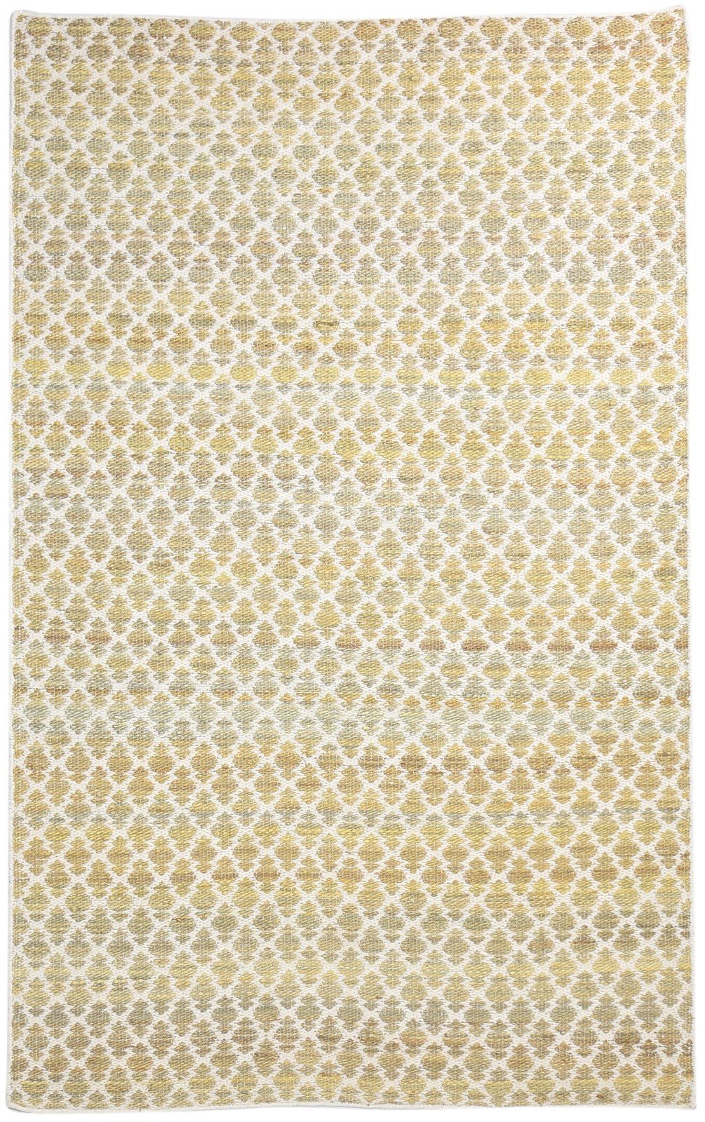 Hand Woven Gold Jute Rug 5' X 8' Modern Moroccan Trellis Room Size Carpet 