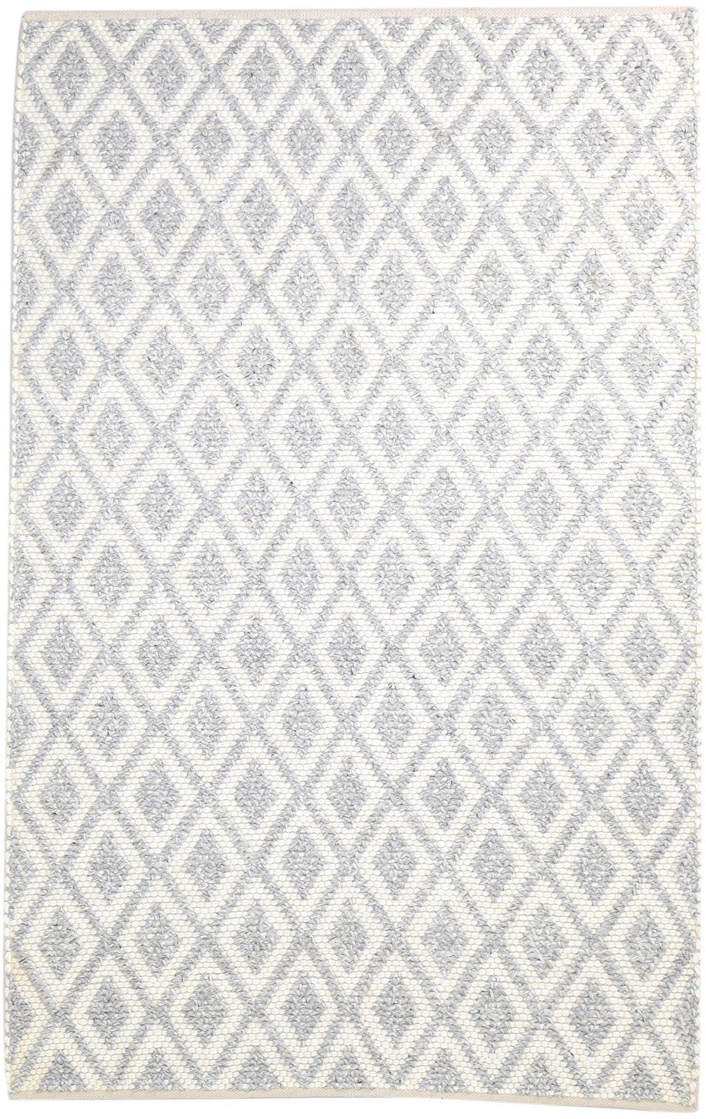 5' X 8' Rug Wool Grey Modern Hand Woven Moroccan Trellis Room Size Carpet 