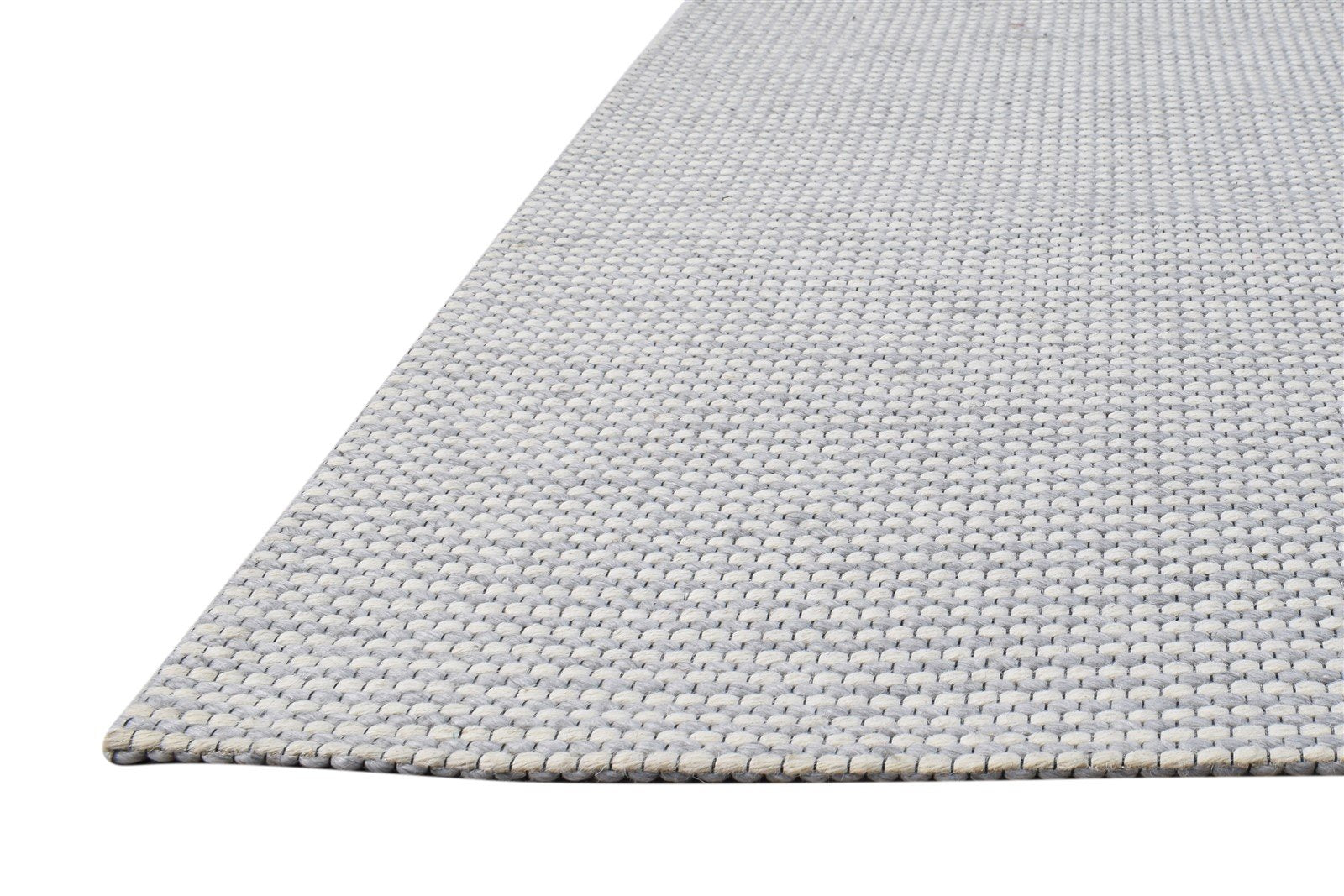 Grey Wool Rug 5' X 8' Modern Hand Woven Scandinavian Striped Room Size Carpet 