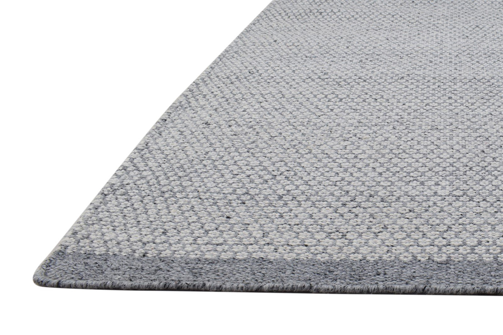 Hand Woven Grey Wool Rug 5' X 8' Modern Scandinavian Solid Room Size Carpet 