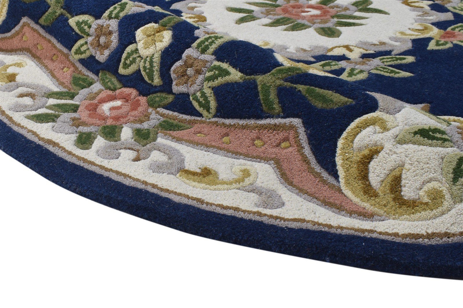 Hand Tufted Blue Wool Rug 6' X 6' Persian Abbuson Oriental Room Size Carpet 