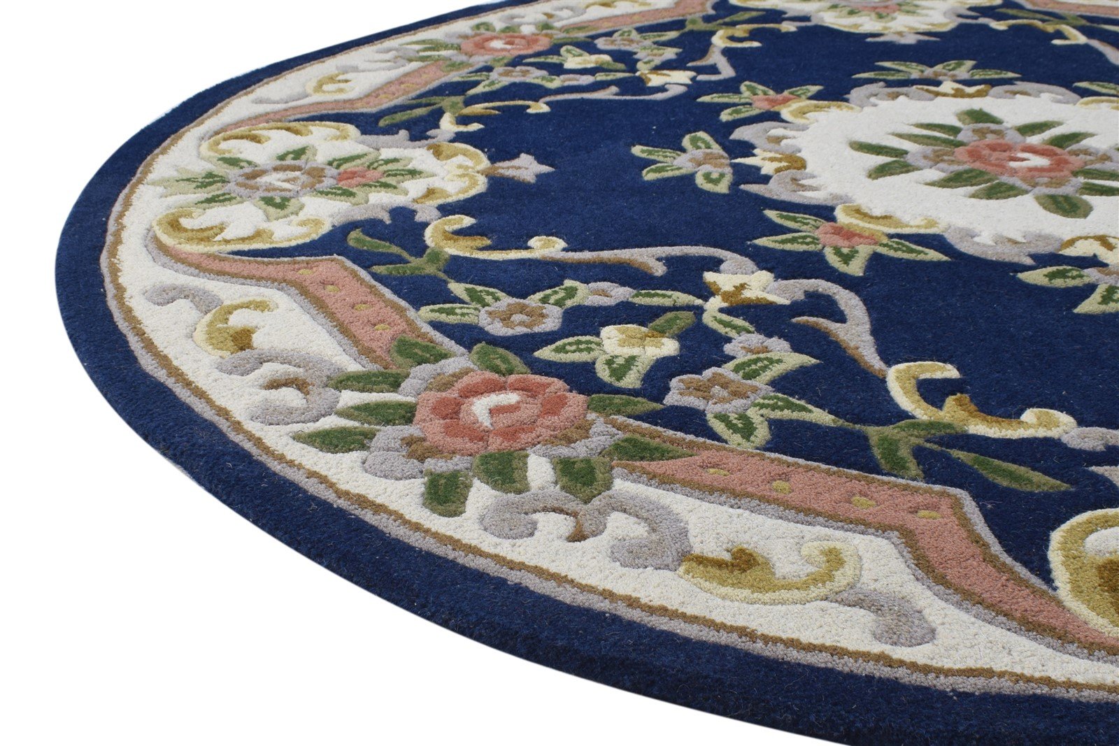 Hand Tufted Blue Wool Rug 6' X 6' Persian Abbuson Oriental Room Size Carpet 