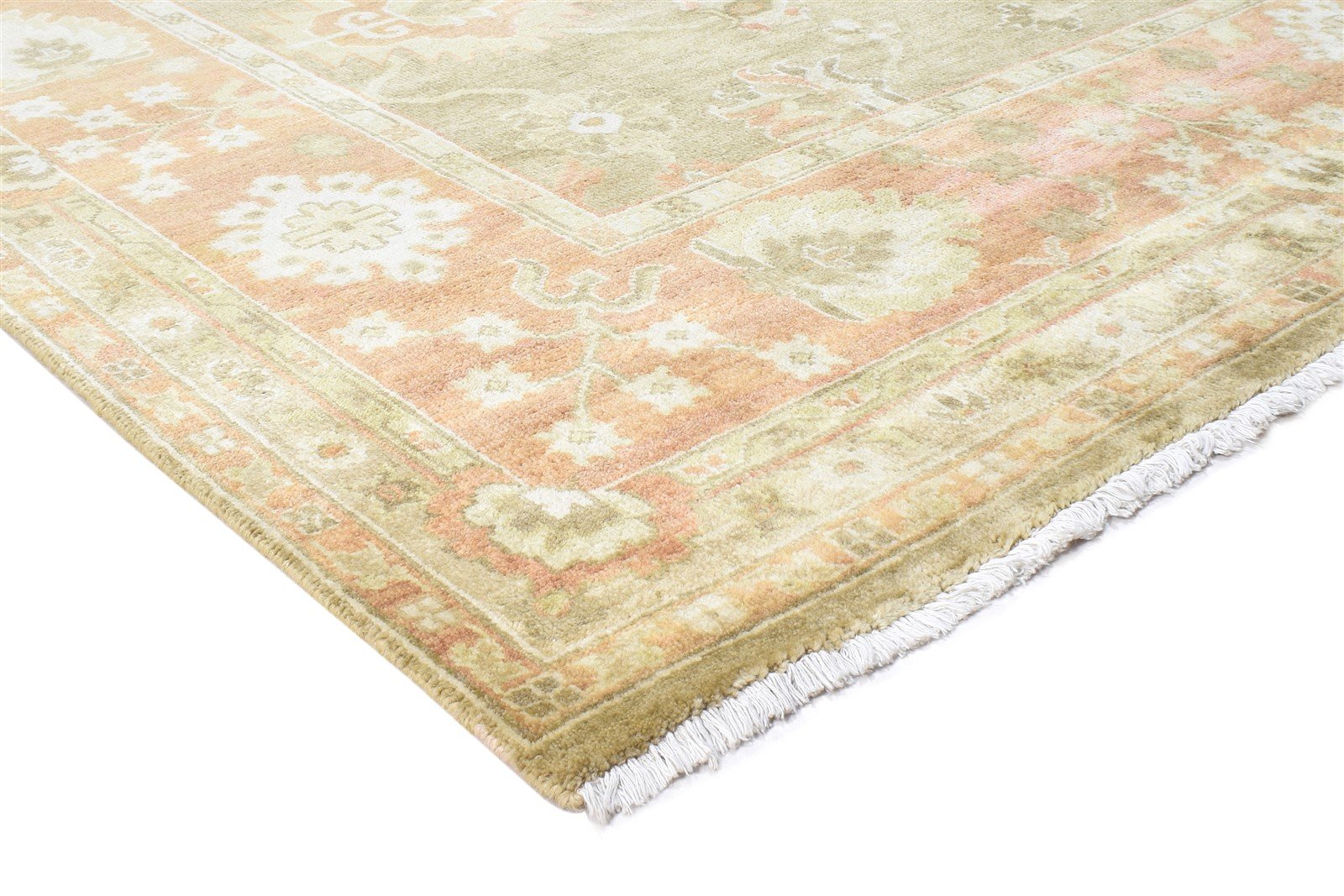 8' X 10' Rug Wool Sage Persian Hand Knotted Oushak Oriental Large Carpet  Area Rug 