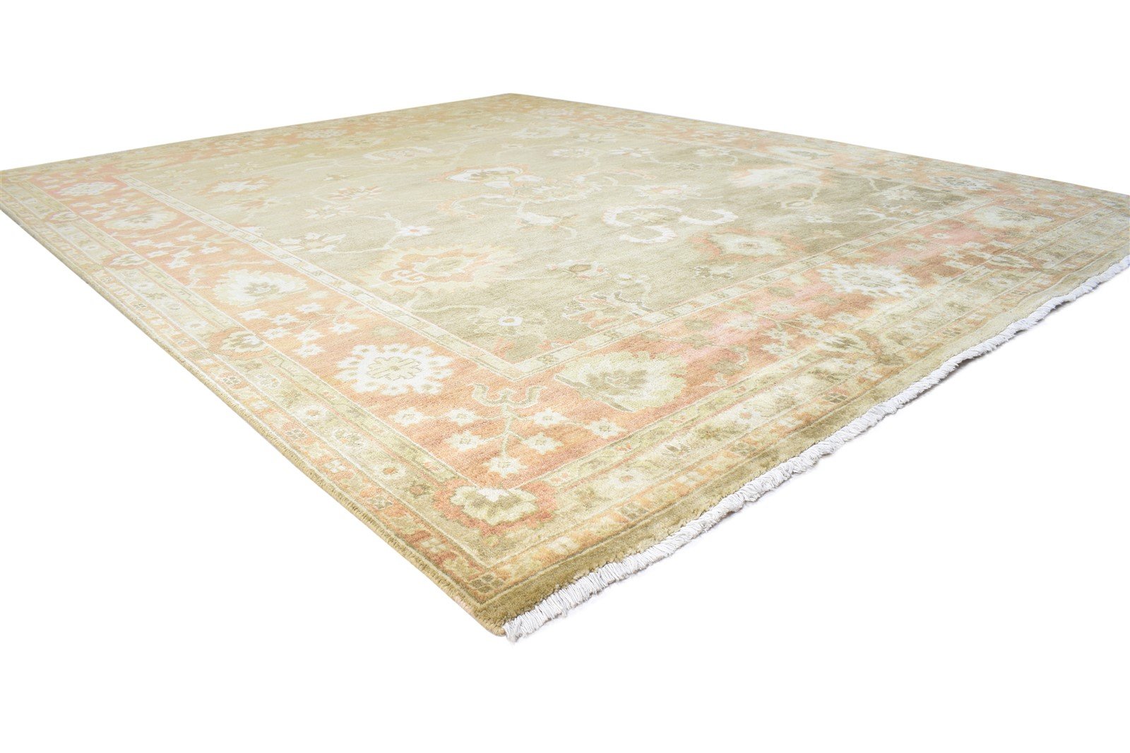 8' X 10' Rug Wool Sage Persian Hand Knotted Oushak Oriental Large Carpet  Area Rug 