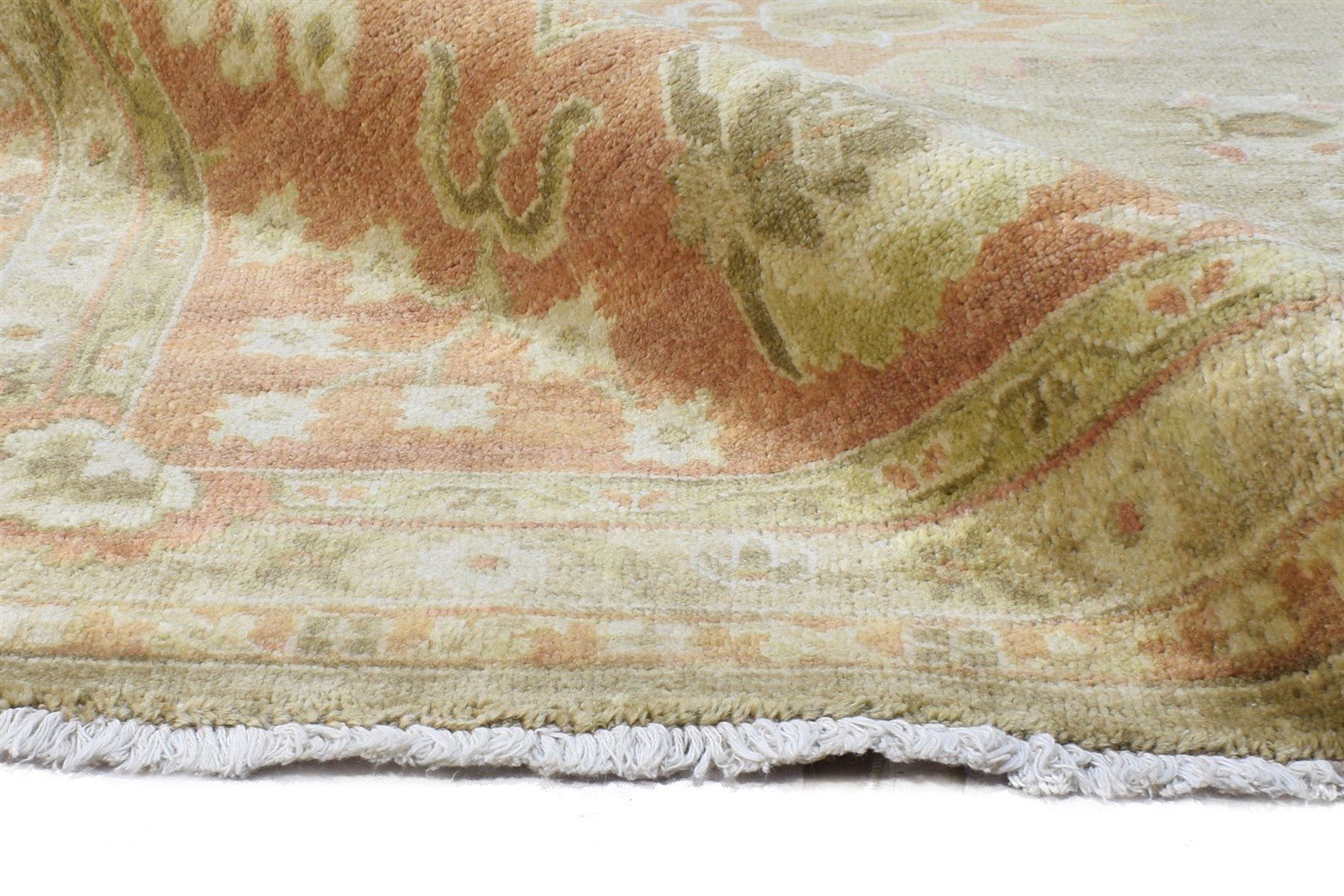 8' X 10' Rug Wool Sage Persian Hand Knotted Oushak Oriental Large Carpet  Area Rug 