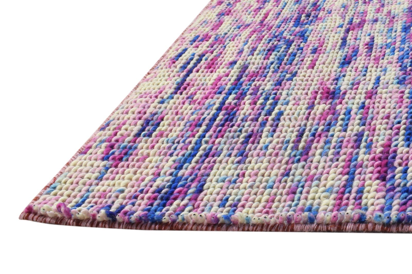 Wool Pink Rug 3' X 4' Modern Dhurrie Bohemian Solid Room Size Carpet 