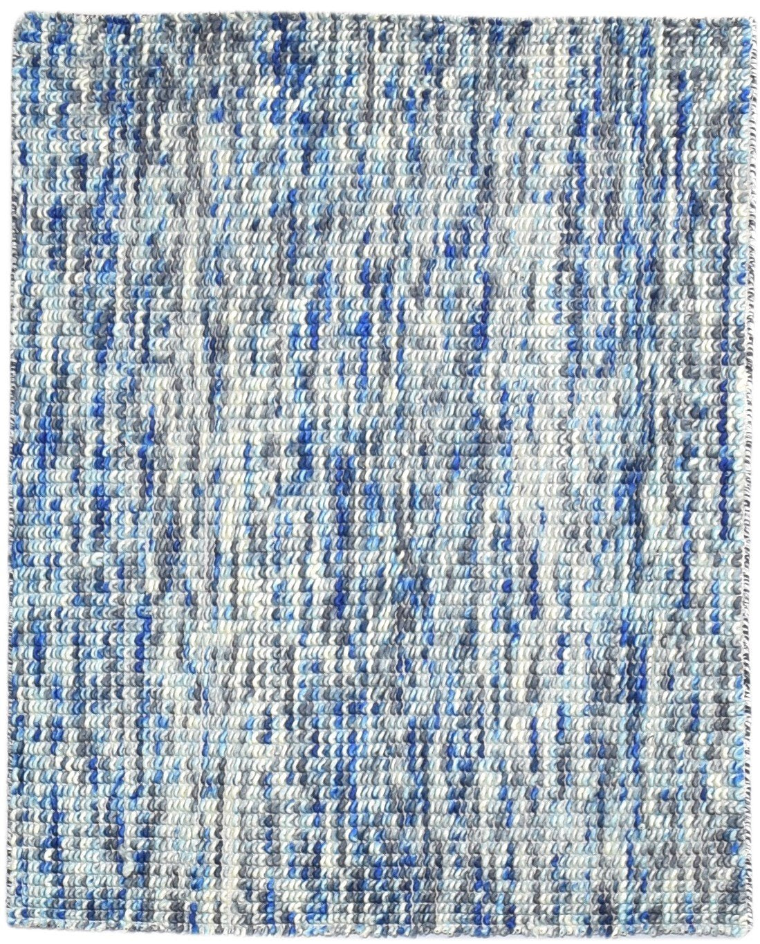 3' X 4' Rug Wool Blue Modern Dhurrie Bohemian Solid Room Size Carpet 