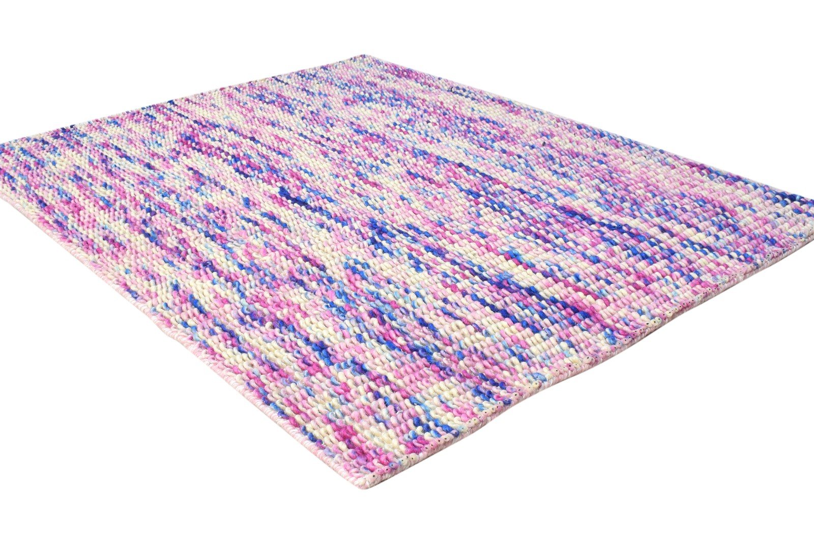 Pink Wool Rug 3' X 4' Modern Dhurrie Bohemian Abstract Room Size Carpet 