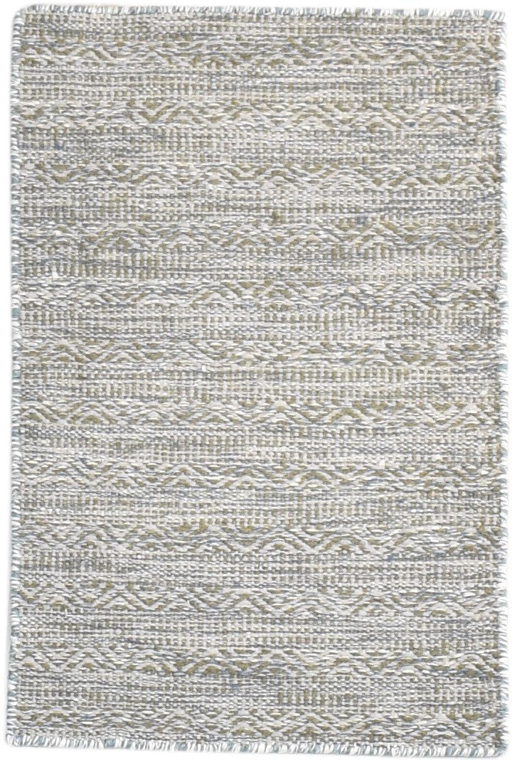 Grey Wool Rug 2' X 3' Modern Dhurrie Scandinavian Nordic Small Carpet 