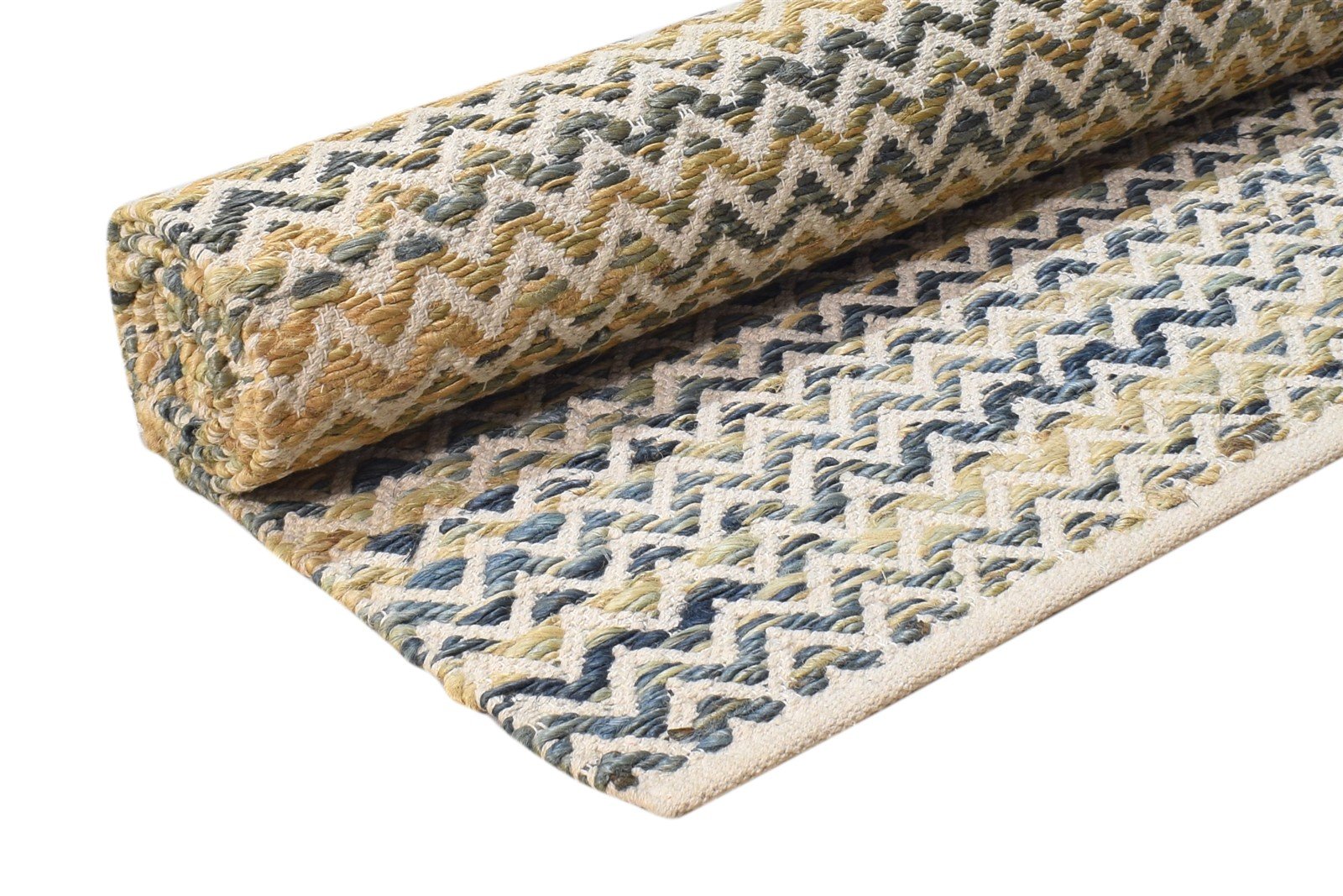 Beige Wool Rug 5' X 8' Modern Dhurrie Scandinavian Chevron Room Size Carpet 