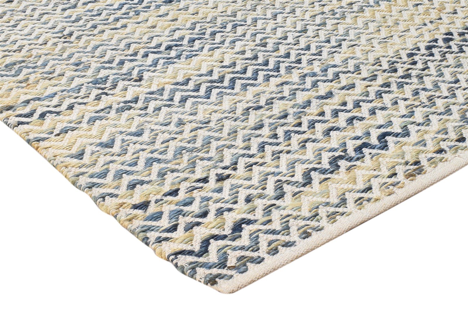 Beige Wool Rug 5' X 8' Modern Dhurrie Scandinavian Chevron Room Size Carpet 