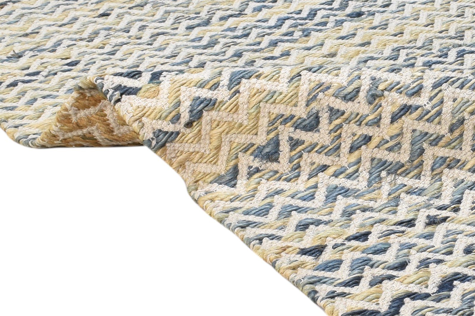 Beige Wool Rug 5' X 8' Modern Dhurrie Scandinavian Chevron Room Size Carpet 