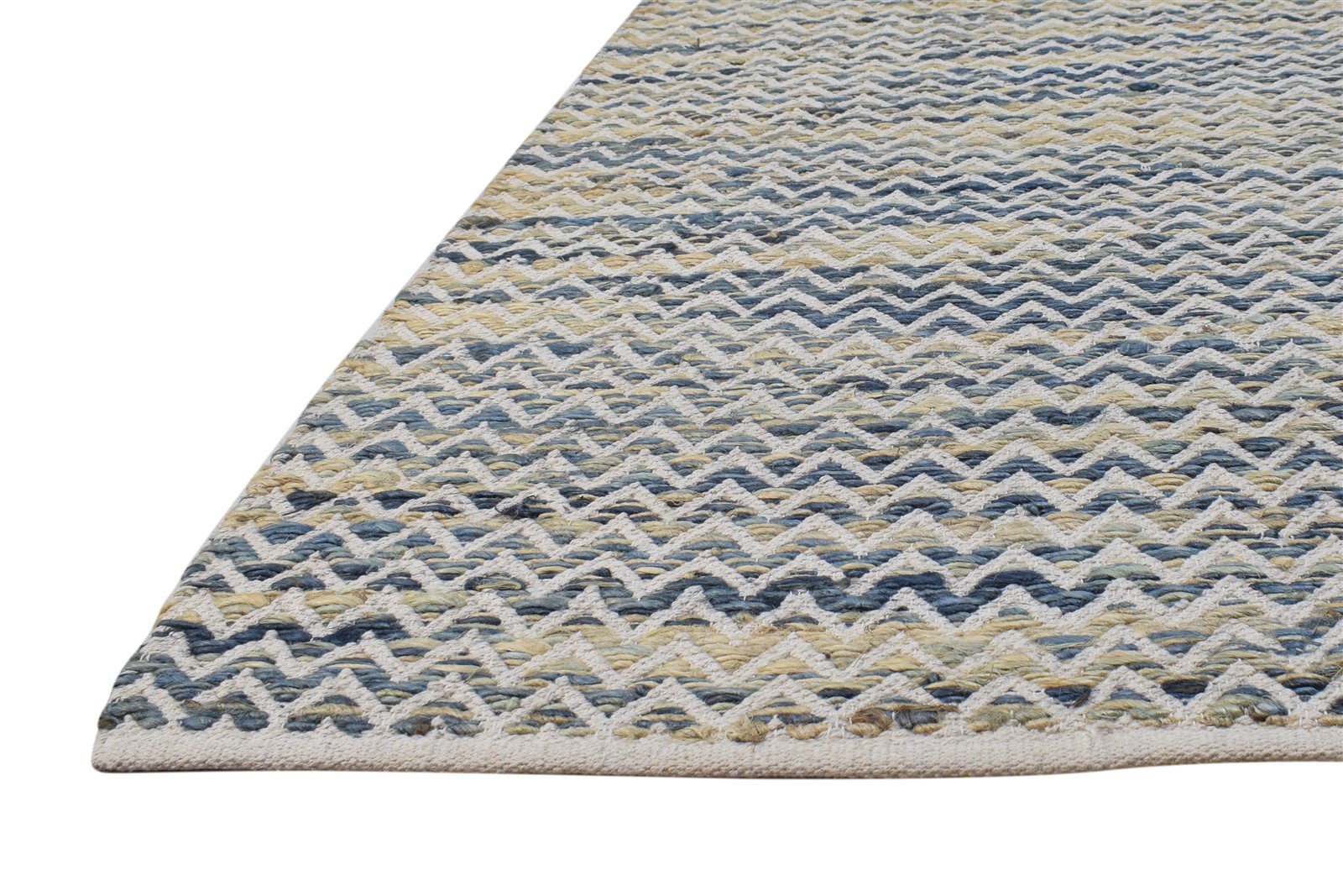 Beige Wool Rug 5' X 8' Modern Dhurrie Scandinavian Chevron Room Size Carpet 