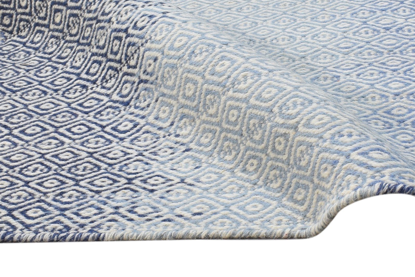 Dhurrie Grey Wool Rug 5' X 8' Modern Shibori Ombre Room Size Carpet  Area Rug 