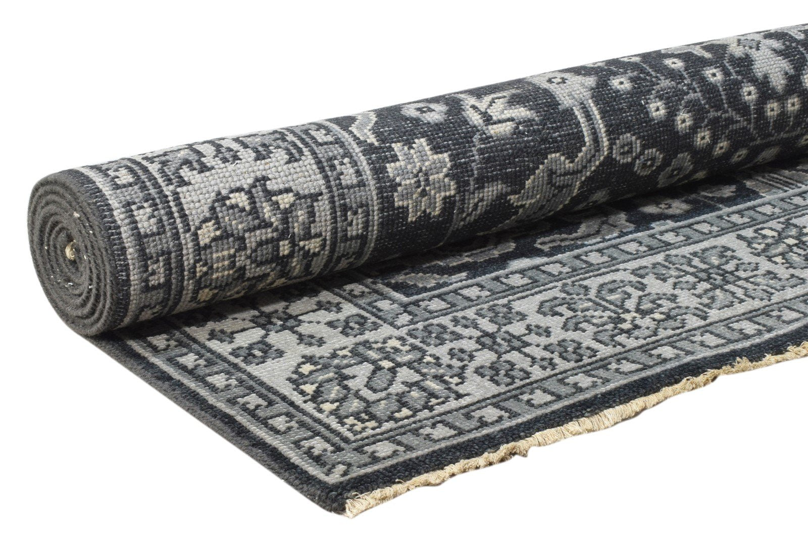 Black Wool Rug 6' X 9' Persian Hand Knotted Kazak Oriental Room Size Carpet 