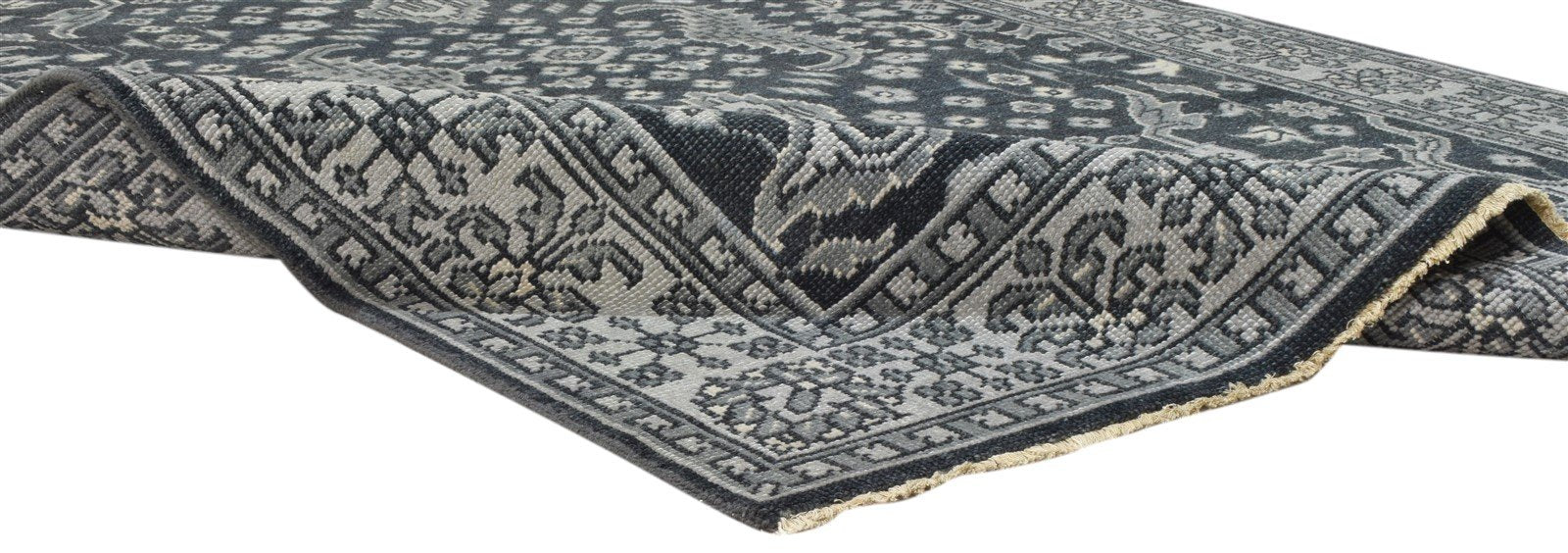 Black Wool Rug 6' X 9' Persian Hand Knotted Kazak Oriental Room Size Carpet 