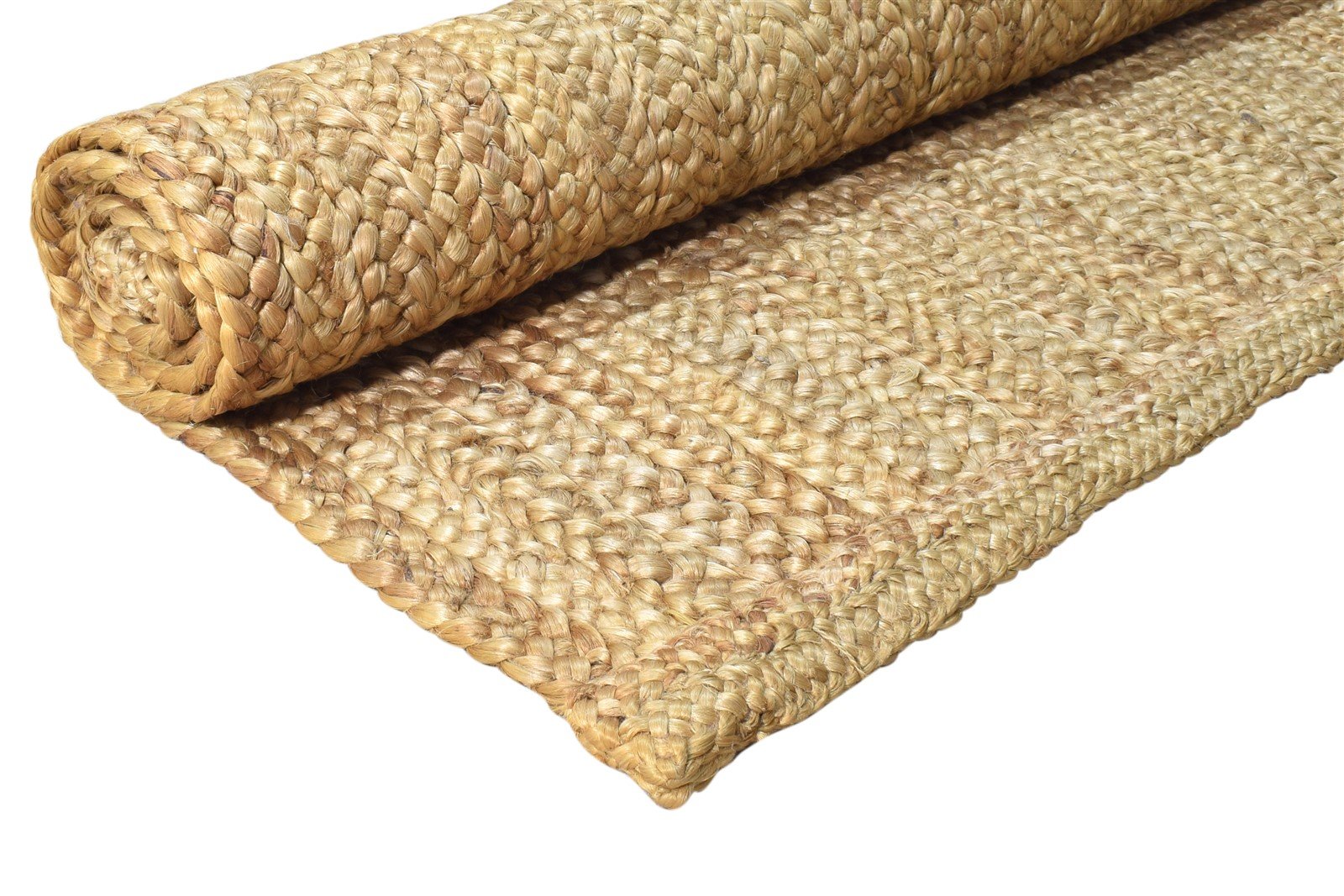 5' X 8' Rug Jute Beige Modern Hand Woven Scandinavian Solid Room Size Carpet 