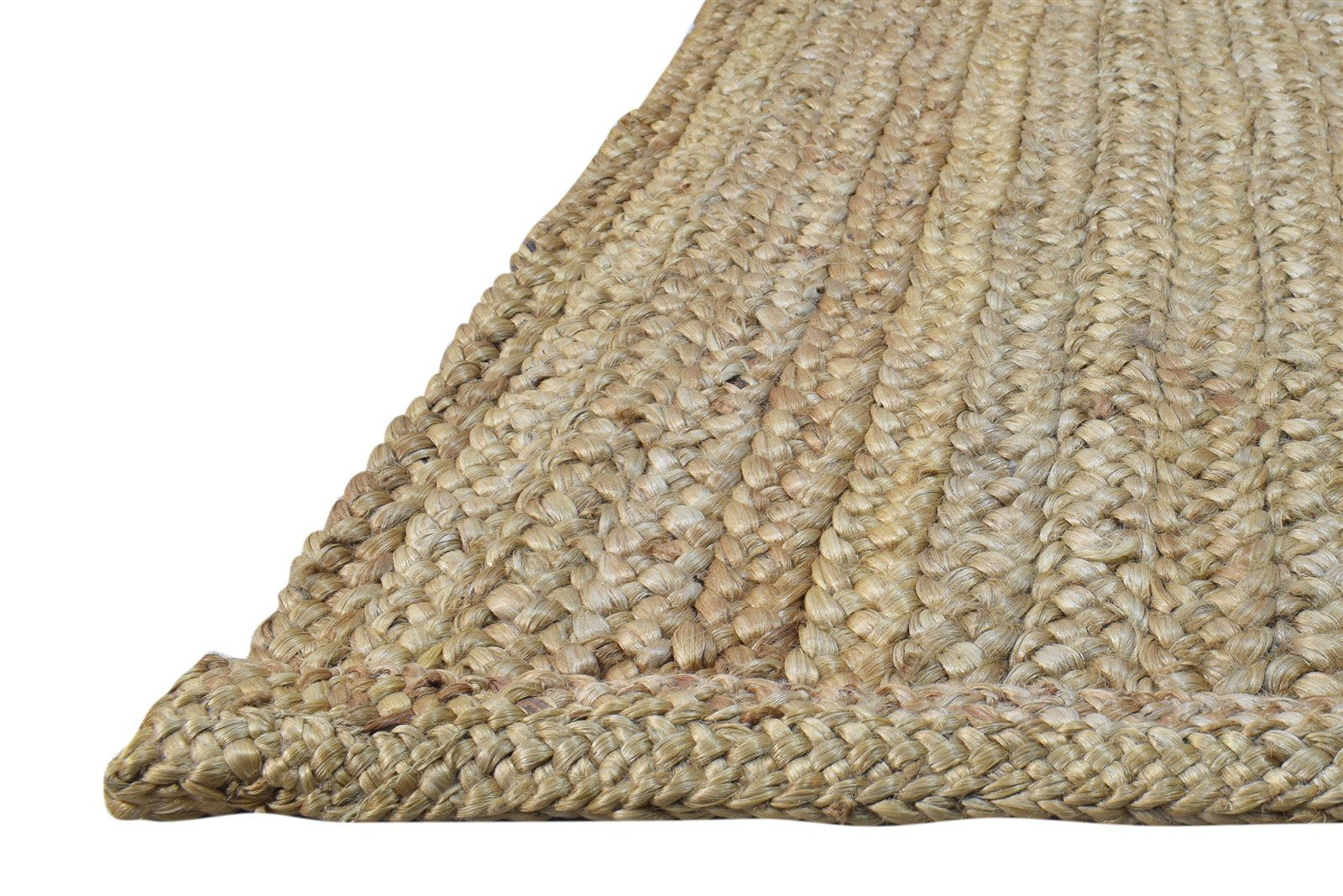 5' X 8' Rug Jute Beige Modern Hand Woven Scandinavian Solid Room Size Carpet 