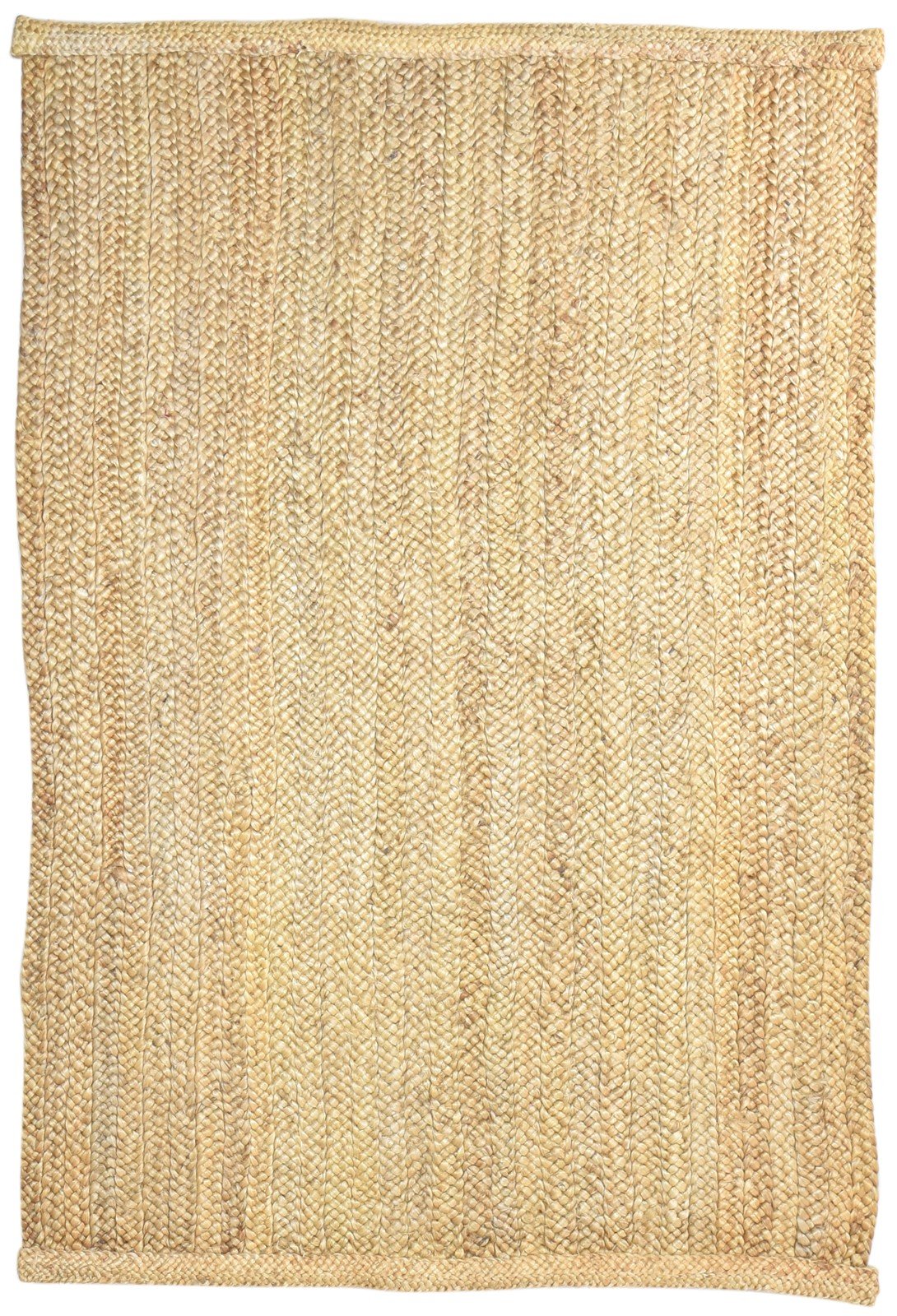 5' X 8' Rug Jute Beige Modern Hand Woven Scandinavian Solid Room Size Carpet 