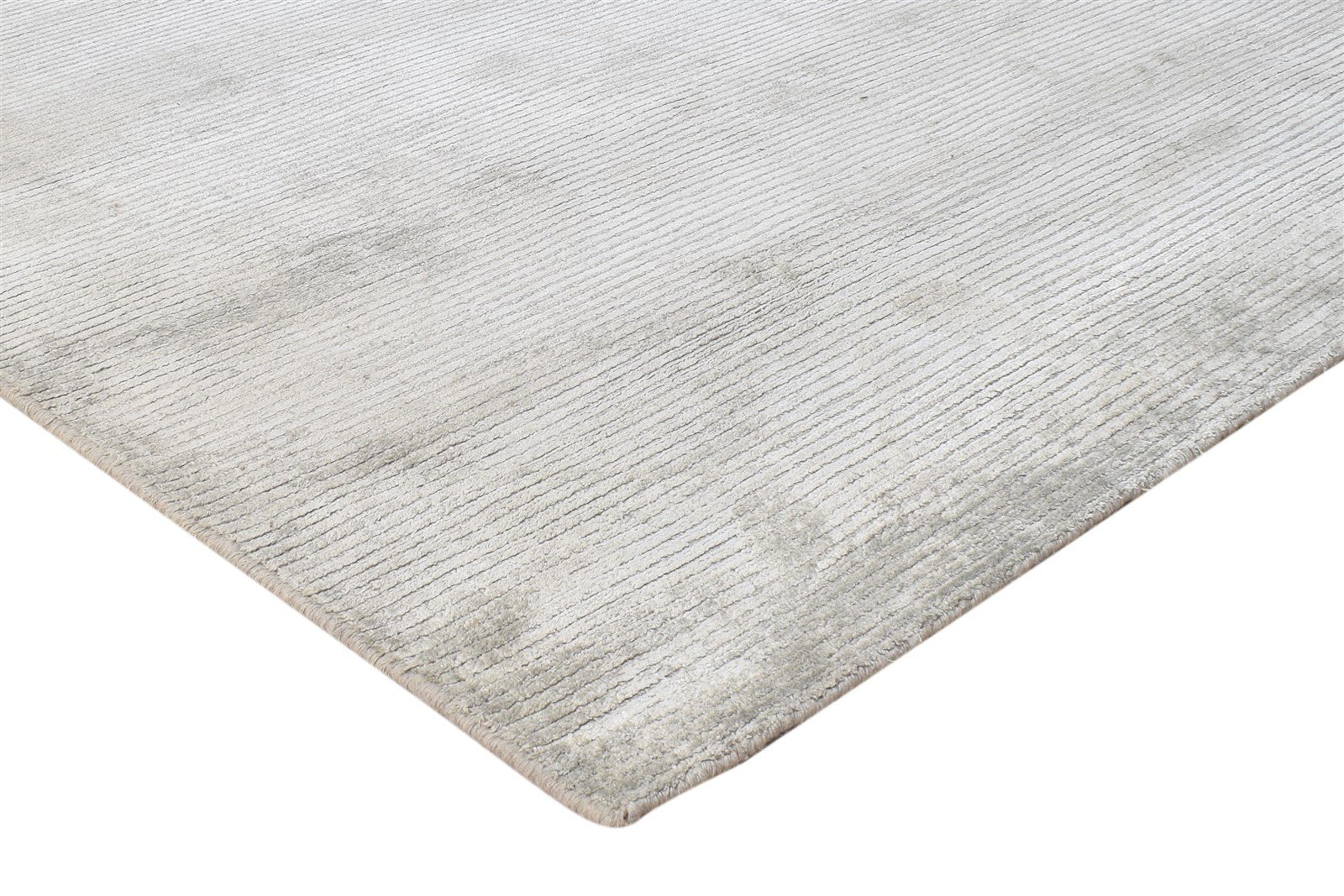 7' X 10' Rug Silk Grey Modern Handloom Scandinavian Solid Large Carpet 