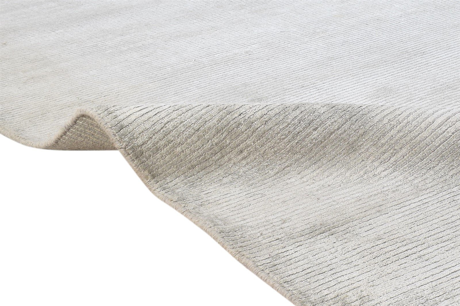 7' X 10' Rug Silk Grey Modern Handloom Scandinavian Solid Large Carpet 